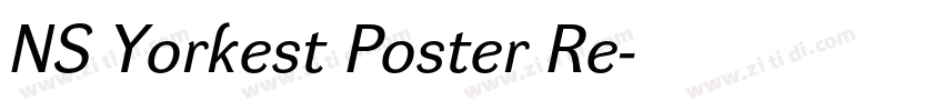 NS Yorkest Poster Re字体转换